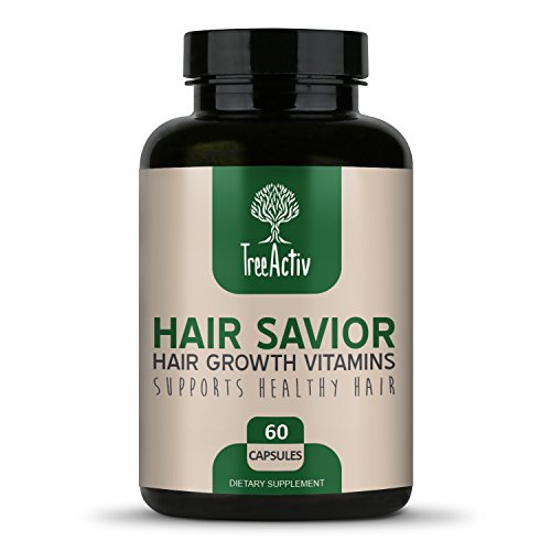 TreeActiv Hair Savior | Hair Growth Vitamins | Natural Herbal Treatment Complex for Men and Women | Biotin Horsetail Kelp Bamboo Extract MSM Saw Palmetto Inositol Folate (60 Pills / 30 Day Supply)