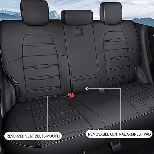 Car Seat Cover for Honda CRV 2017 2018 2019 2020 2021 2022 - Full Set of All-Inclusive CR-V Seat Covers (Black)