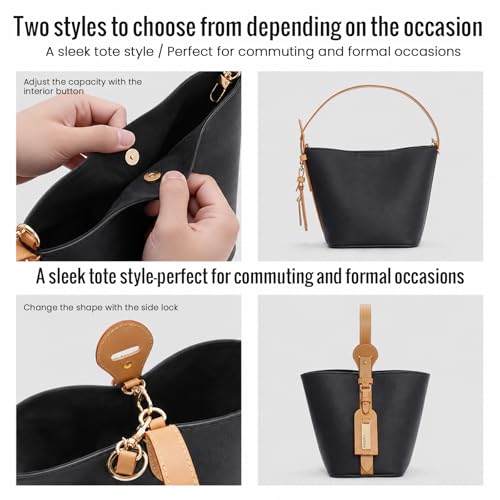 Bolso Tote para mujer de cuero vegano 4 vías miniatura 4