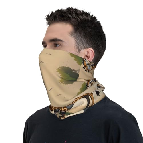 Mother and child giraffe Pattern Multifunctional sports headscarf Headband, face mask, wristband4