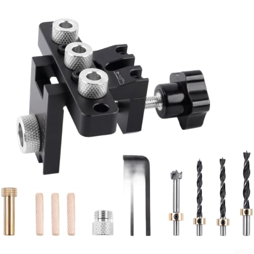 Herramienta perforadora 3 en 1 para madera con mangas de taladro intercambiables y tope 2