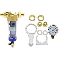 Purificador De Agua Para Medidor TOPWAY Filtro de agua de sedimento lavable reutilizable con grifo medidor Purificador de agua Prefiltro de ósmosis