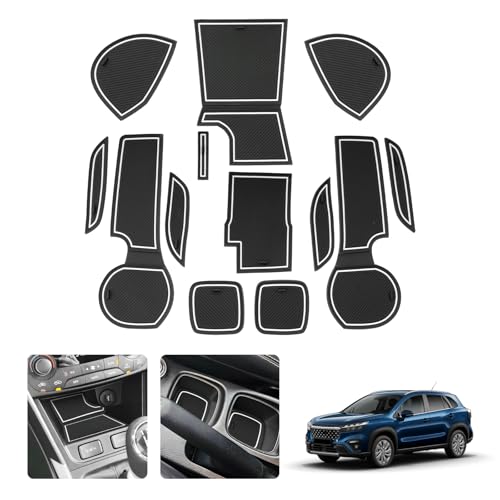 Tapis de console pour Suzuki S-Cross Hybrid 2022-2025 : boîte de rangement antidérapante