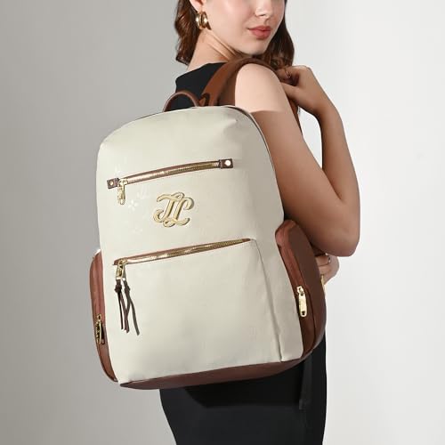 Image of Lavie Signature Women's Colourblock Butte 21L Fashion Backpack for Women | Fits Upto 15.5 Inch Laptop | Fashion Backpack for Work | Ladies purse | Stylish Shoulder Bag | Gift for Women