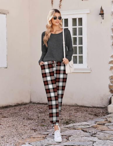 2-Piece Ekouaer Women's Long Sleeve Pajama Set w/ Pocketed Jogger Pants (S-XXL, Various Colors) - image 4