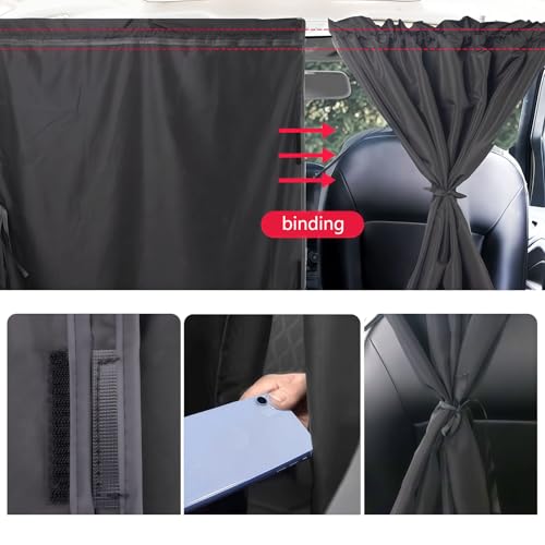 Rideau de séparation de voiture occultant à installation rapide sans perçage