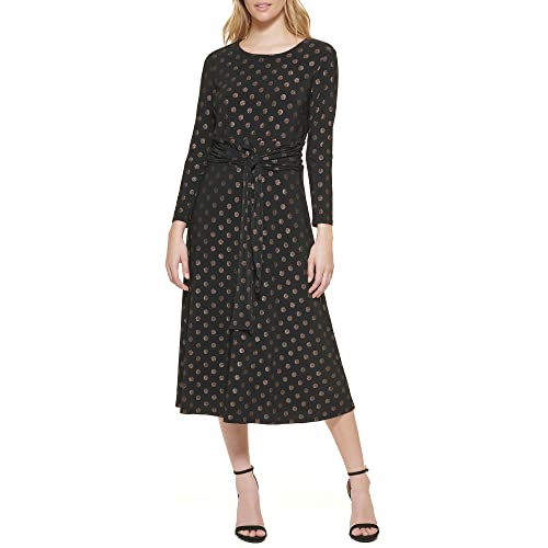 Tommy Hilfiger A1jj114a-bgd-2 Robe décontractée, Noir/doré, 34 Femme