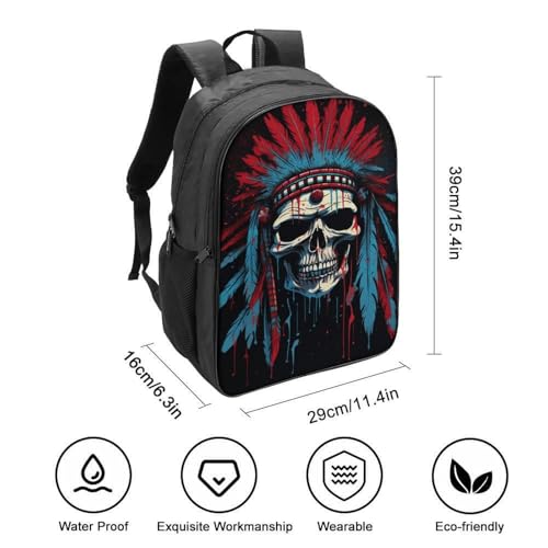 Bolsa para la escuela estilo skull de 40cm ideal para excursiones de niños pequeños y parques 2