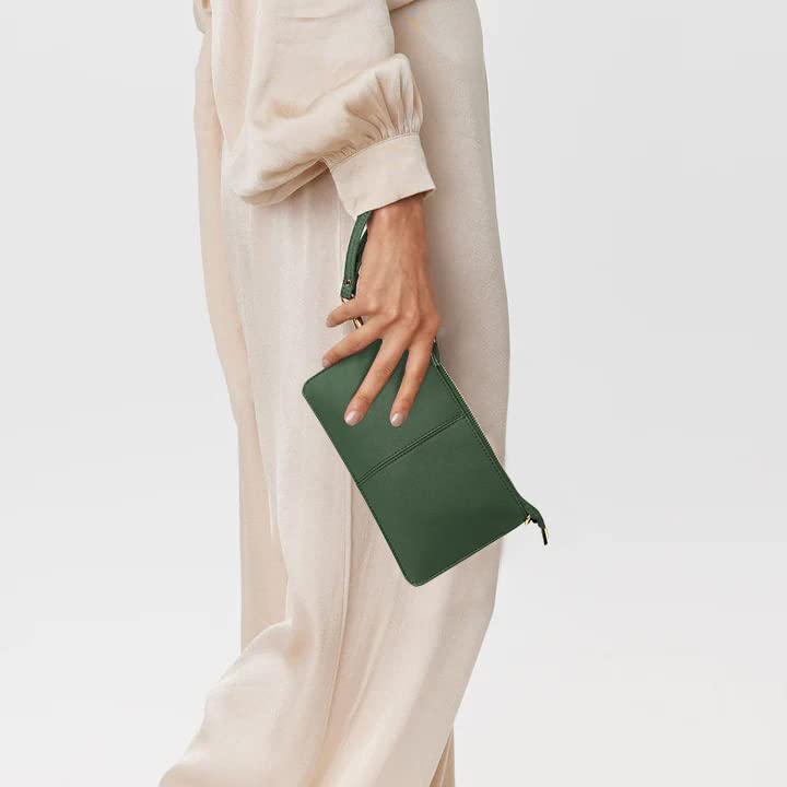 Image of Uromee Wristlet Wallet Clutch Purses for Women Genuine Leather Crossbody Bag Handbag with Detachable Shoulder Chain