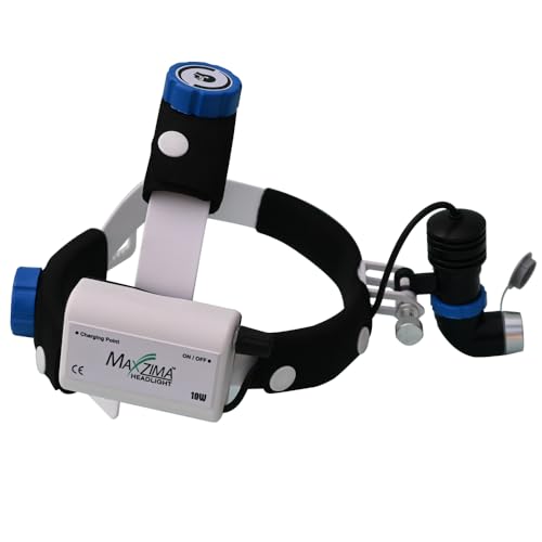 Image of MAXZIMA 10W Wireless Rechargeable Surgical Headlight for ENT, Dental & Medical Examination | LED Medical Headlight | Fixed Focus | 55000 Lux