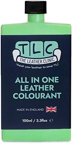 The Leather Clinic All in One Leather Colourant | Self Seal Leather Dye Repair Paint | Recolour Furniture, Sofas, Car Seats (Dark Blue, 250ml)