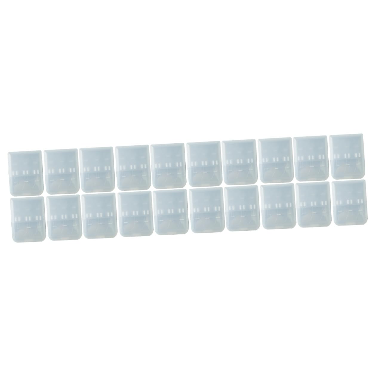 FRCOLOR 20 Pièces Boîte De Rangement De Tête De Brosse À Dents Support De Tête De Brosse Électrique Multi-Usage Petit Étui Mini Étui De Rangement D'Articles Têtes De Brosse À Dents