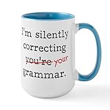 CafePress I'M Silently Correcting You'Re Grammar. Mugs 15 oz (444 ml) Ceramic Coffee Mug