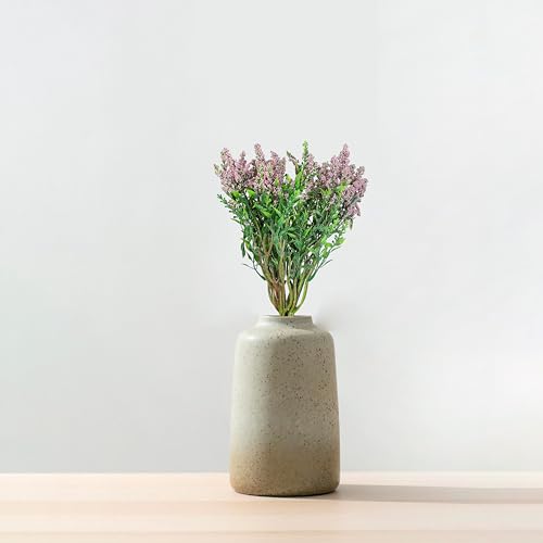 Image of HOMEVERSE Fresh Lavender 12Pcs Lavender Fake Plant 14Inch Height Bouquet, Green Stems Bundled for Decorative Items for Diwali, Home, Room, Office, Bedroom, Anniversary, Deepawali (Light Purple)