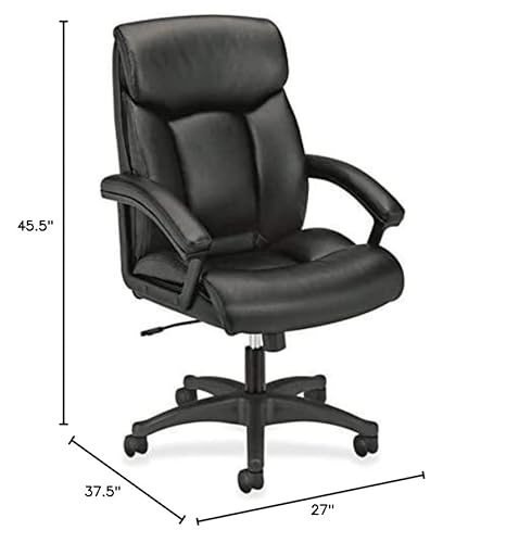 Hon Leather Executive Chair - High-Back Computer Chair For Office Desk, Black (Vl151) #TOP3