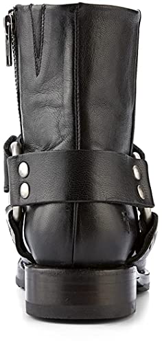 Frye Veronica Harness Short 6" Booties For Women Made From 100% Leather With Inside Zipper, Snap On/Off Harness, Goodyear Welt Construction, And Leather Lining, Black1-8M #TOP6