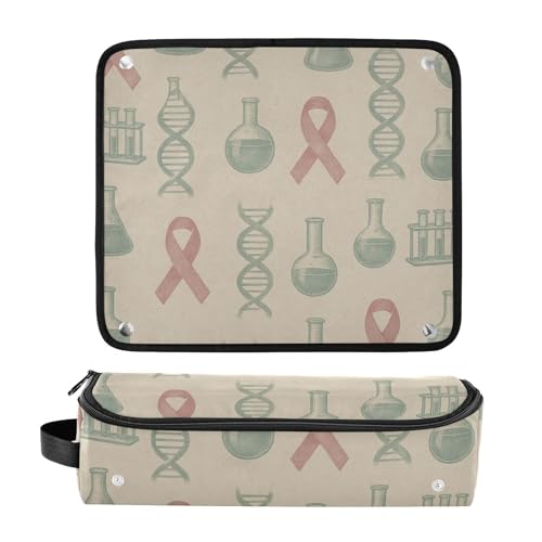 Organizador 2 en 1 para herramientas de cabello con tapete resistente al calor desmontable y a prueba de polvo, bolsa de viaje para planchas y rizadores miniatura 3