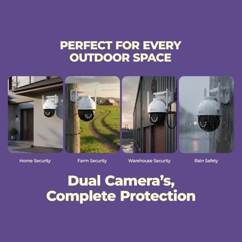 Image of Trueview 3MP 4G Mini PT Security Camera (Pack of 2) | STQC Certified | SIM Based CCTV Camera | 360 Pan Tilt | All Time Color Vision | Human Detection | Two-Way Audio | IP66 Waterproof | Alexa