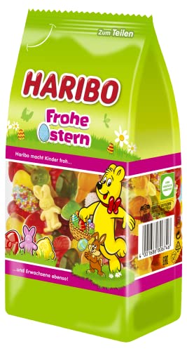 Haribo Frohe Ostern Gummibonbons und Marshmallow mit verschiedenen Formen von Osterfrüchten ideal für Ostern - 300g