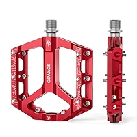 GEWAGE MTB Pedals Bicycle Pedals Set - Flat Pedals For Mountain Bike & Gravel Bike, Non-Slip & Durable, Aluminium Alloy, CNC Machined, 9/16 Inch Axle, Easy Installation (Blue - View #3