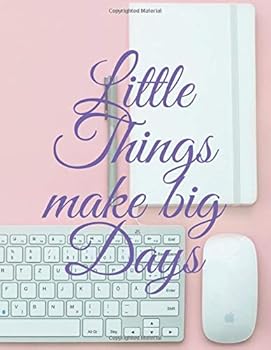 Paperback Little Things Make Big Days. Journal notebook. Daily Task Manager. 110 pages Book