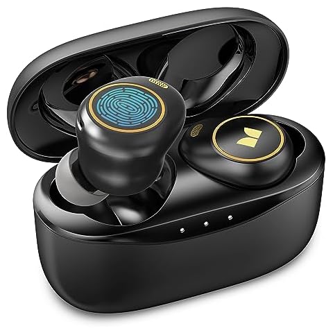 Monster Wireless Earbuds, Achieve 300 AirLinks Bluetooth Headphones Touch Control with Charging Case, Bluetooth Earbuds, Black Cover