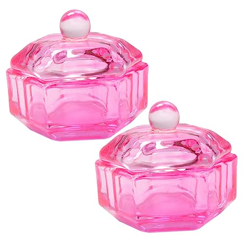 2 piezas cuencos de vidrio para monómero uñas acrílicas miniatura 1