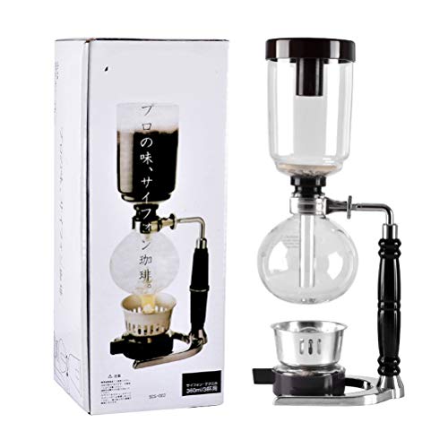 Gonetre Sifone di caffè Giapponese, Portatile per caffè Sifone Portatile, Kit da Filtro da caffè Resistente Al Vetro Resistente Al Calore, Caffettiera Sifone Fatta in Casa per Baristi (#1)
