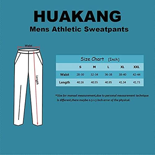 HUAKANG Mens Sweatpants with Pockets Quick Dry Workout Pants Open Bottom Athletic Pants