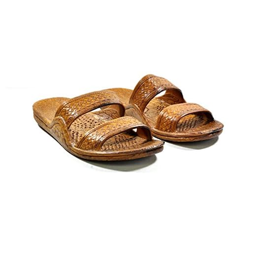 Hawaii Moses Chinelo de borracha unissex com sandália Jesus, Marrom, 9 Women/8 Men