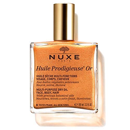 NUXE Aceite seco iluminador nutritivo para el rostro y el cuerpo, cabello huile prodigieuse 100 ml