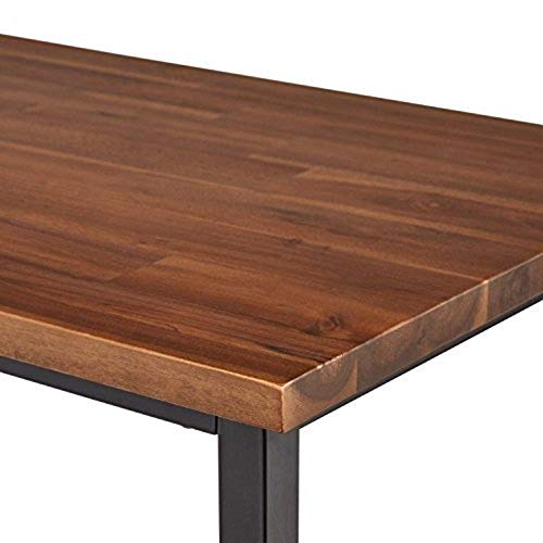 Image of JGS Metal Frame Wooden Console Tables for Living Room Entrance Multipurpose Solid Wood Flower Pot Stand Table Furniture for Home & Office (Walnut Finish)