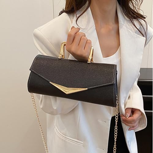 Image of Women Vegan Leather Evening Handbag Crocodile Pattern Handle Clutch Purse Cross Body Envelope Bag