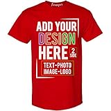 Custom T Shirt Men Women Add Your Own Design Picture Photo Text Front Back Side T-Shirt Red