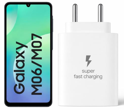 Image of 25W C-Type Super Fast Adapter Compatible With Samsung Galaxy M06 5G Super Fast Charger Adapter For A05 /S23 /S23 Fe /S22 /S21 /21 Fe /A06 /M16 /M35 /A16 /M06 /M05 /A56, A15 /S24 Fe /A16 /A36 5G, White
