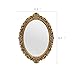 OIGUMR Small Oval Wall Mirror Resin Frame Size：15.7 x 11.2 inch.Vintage Hanging Mirrors for Bedroom Living-Room Dresser Decor Gold