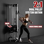 ER KANG Wall Mount Cable Station, Cable Crossover Machine with 18 Positions Dual Pulley System for Home Gym Fitness Equipment - Image 2