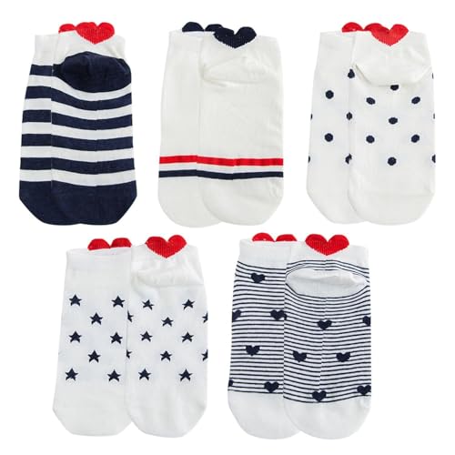 CWPFVQA 10 Paar Love Pump-Socken, Niedrige Damensocken, Damensocken Mit Etikett, Exquisite Damensocken, Damensocken-Set, Damen-Baumwollsocken