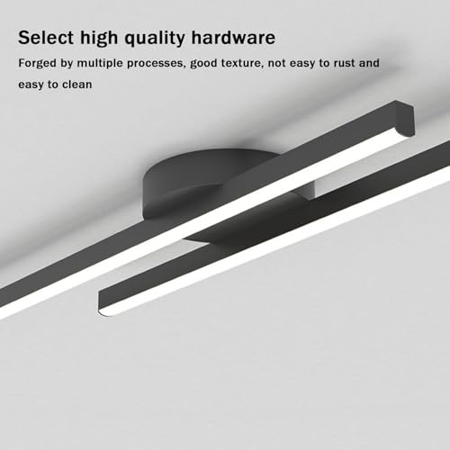 Lámpara de techo largo lineal LED decorativa para salón comedor con estructura dorada de 120cm 5