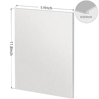 1 Pcs 304 Stainless Steel Sheets, 11.8Inch x 5.9Inch x 0.023 Inch, About (0.6mm) Thickness, No Scratches, Double Side Film Attached 304Stainless Steel Plates (300X150MM Thick:0.6mm)