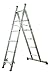 Produktbild Tech Craft ITCMFL 3-1 Multifunktionsleiter 11-stufig Vielzweckleiter Gelenkleiter Gerüst Alu Leiter, Tragkraft bis zu 150 KG