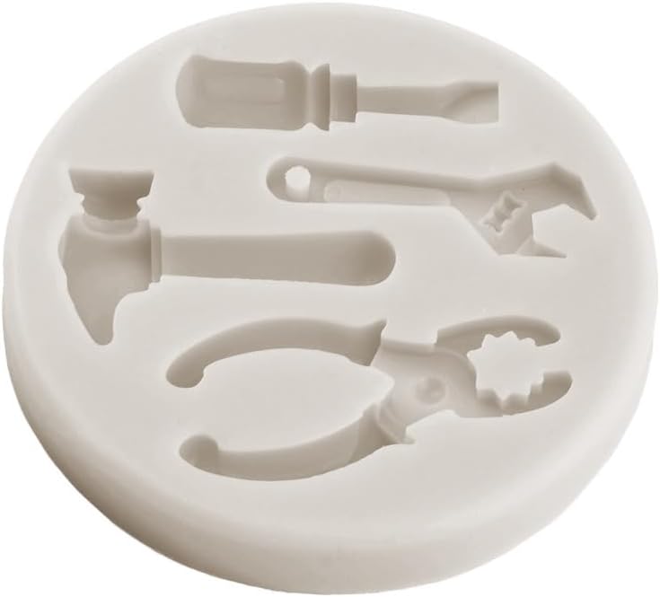 Miniatura 9 de Sijiangmold Herramientas de construcción, moldes de silicona para fondant, herramientas de mano, molde de chocolate para cupcakes, decoración de