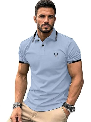 Image of Lymio Polo T Shirt for Men || T Shirt for Man || Collar T Shirt Style Men (Packs Also Available) (Polo-40-43)