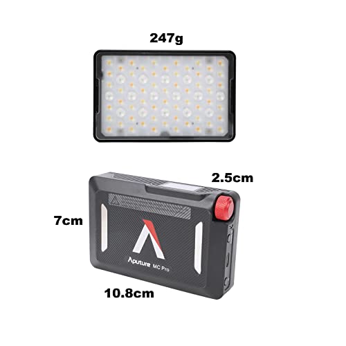 Aputure MC Pro RGBWW LED On Camera Video Light - Image 2