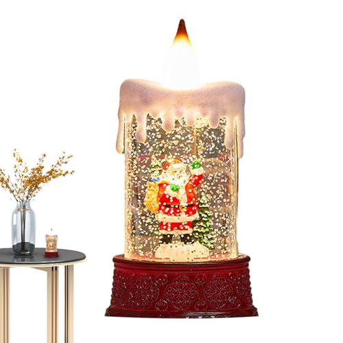 Vela de Navidad sin llama para decorar centros de mesa y chimeneas este invierno 2