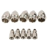 FACAIIO Plasmaschneider Verbrauchsmaterial Kit für P80 Taschenlampe – Düsenspitze und Elektroden-Set, 1,1 mm, 1,3 mm, 1,5 mm, 1,7 mm, Kupfer-Ersatzteile