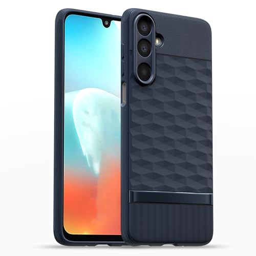 Image of Pikkme Back Cover for Samsung Galaxy M36 5G Camera Protection 3D Hexa Cube Design Silicone Protective Bumper Case (Blue)
