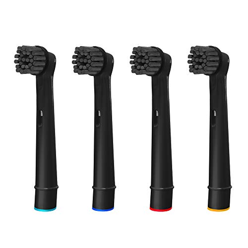 Wuyan 16Pcs Bamboo Charcoal Brush Heads For Oral B, Replacement Heads Rotation Type Electric Toothbrush Heads, For Pro Health/Triumph/Advance Power/3D Excel, Black Family Pack #TOP1