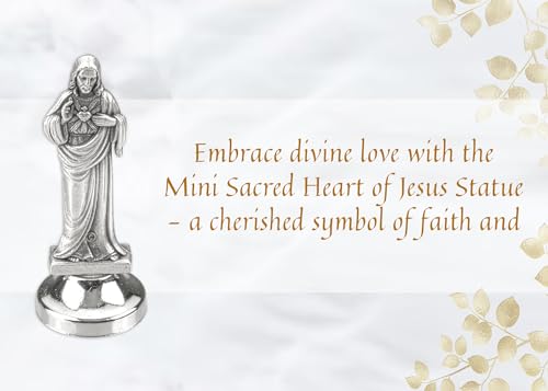Estatua Sagrado Corazón de Jesús 2.5 pulg miniatura 2