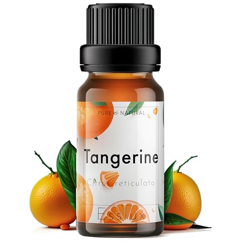 Image of Esslux Tangerine Essential Oil - 100% Pure Natural Tangerine Oil for Diffuser & Aromatherapy | Sweet, Uplifting Scent for Skin Care, Candle Making & Soap Making | Energizing & Refreshing (15ml)